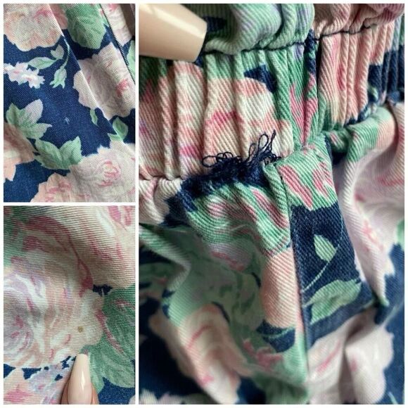 Vintage blue floral shorts - Picture 6 of 8